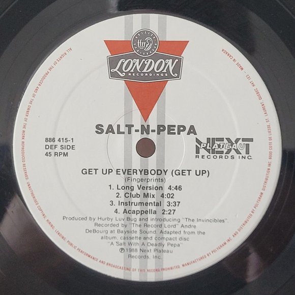 VINTAGE 1988, SALT N PEPA, GET UP EVERYBODY 12" E.P.!!! - Picture 5 of 6